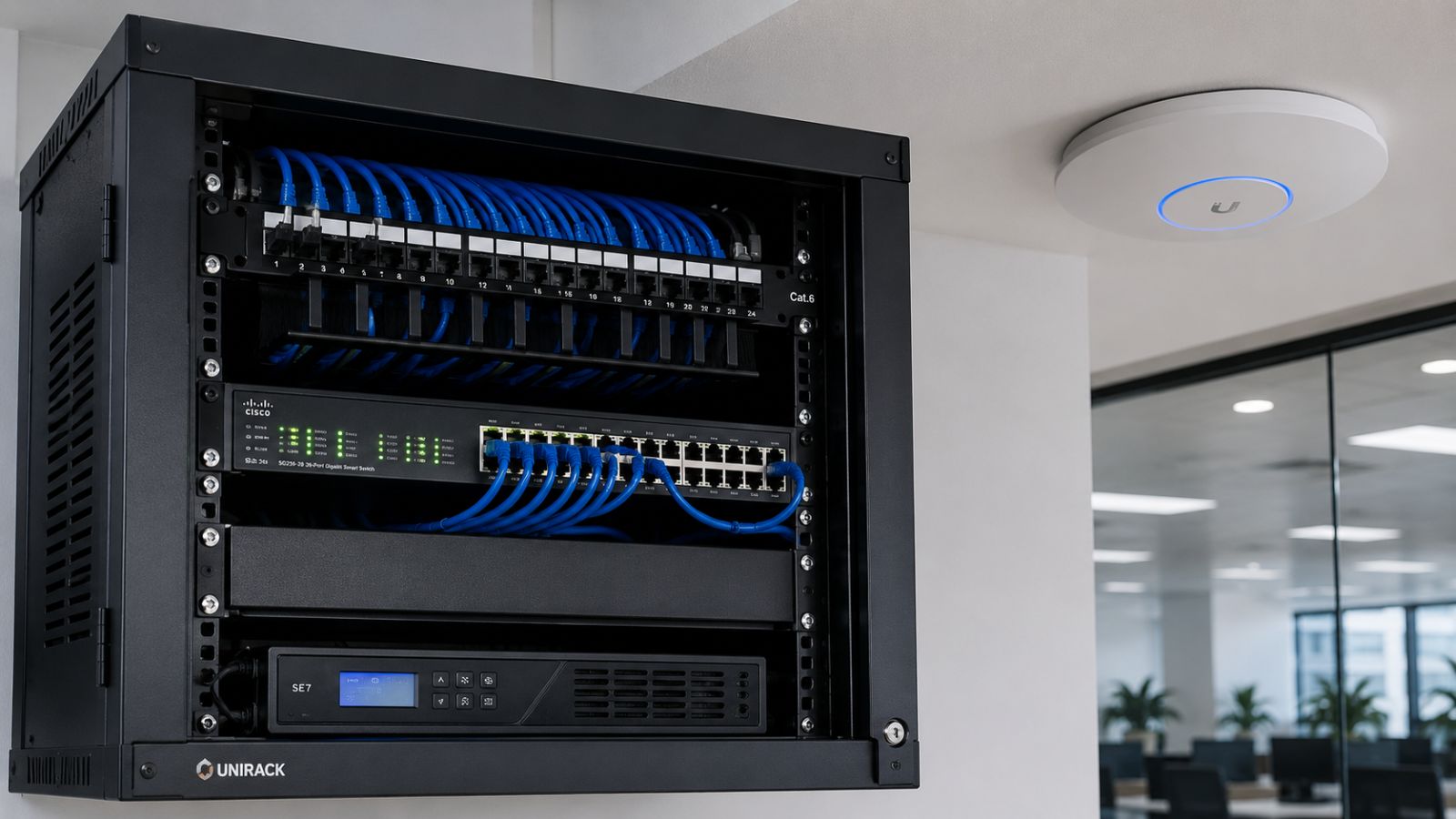 Tủ mạng rack switch access point van phong