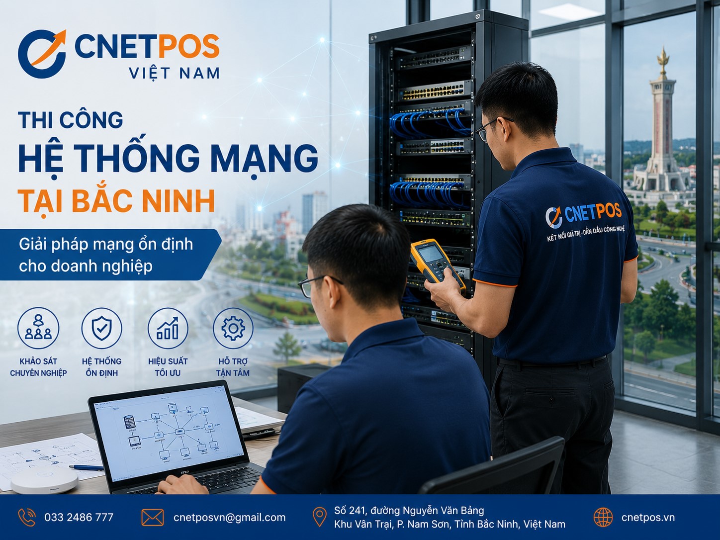 Thi công hệ thống mạng tại Bắc Ninh chuyên nghiệp cho doanh nghiệp và cửa hàng