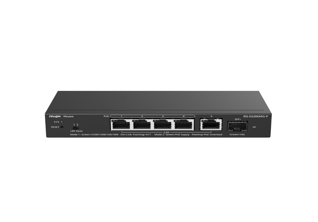 Layer 2 Smart Managed PoE Switch 5 cổng 2.5G, 1 cổng 10G