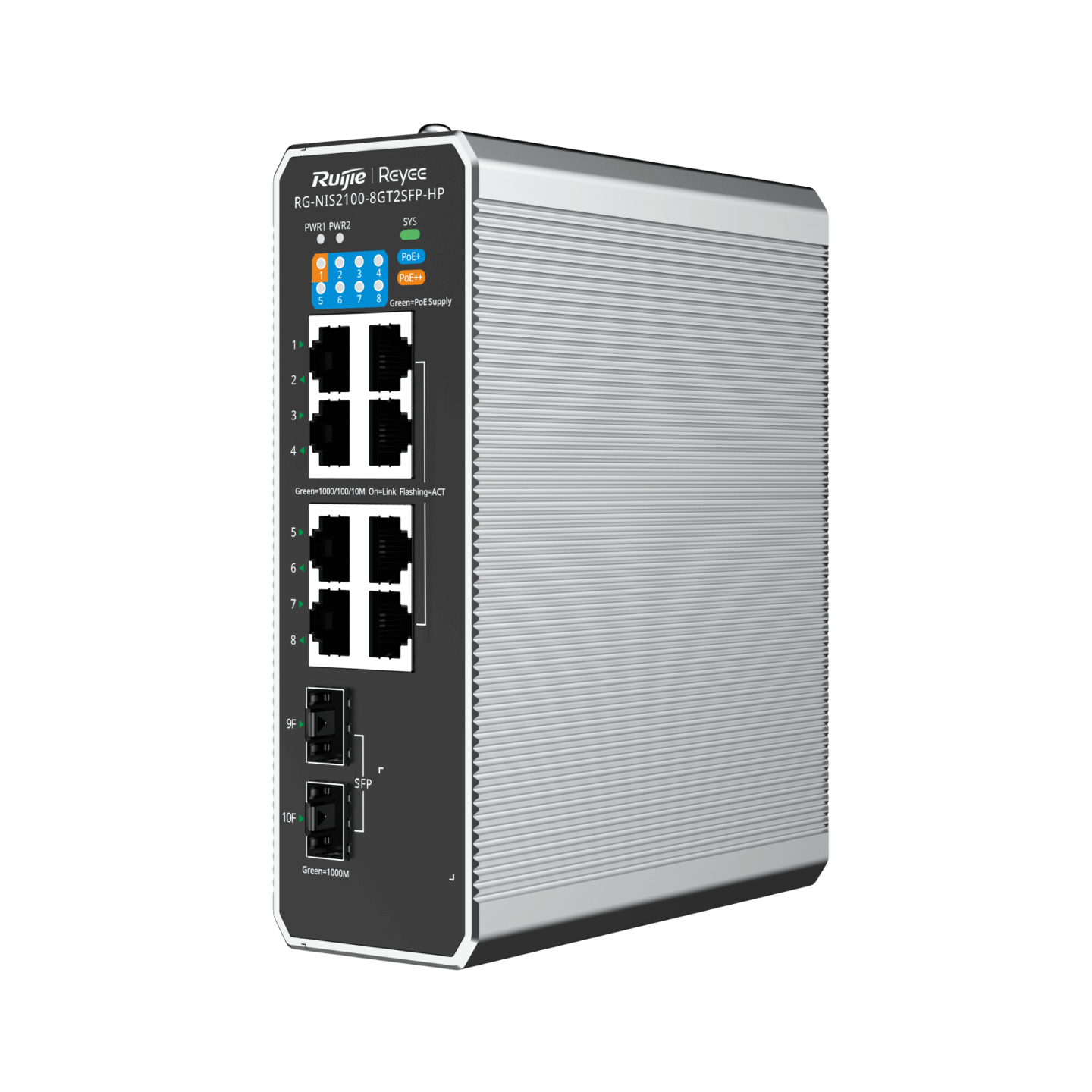 Switch công nghiệp Layer 2 - 10 cổng - Quản lý Cloud ,1 x PoE++ Port,7 x PoE+ Ports, 2 cổng SFP uplink